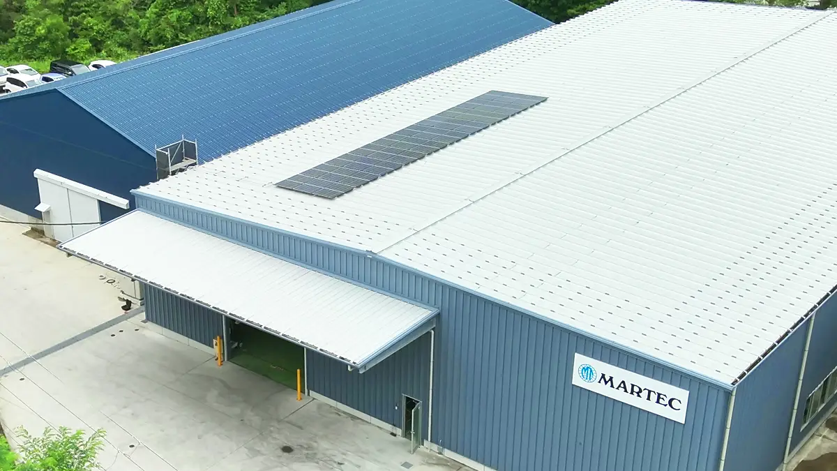  Martec's Logistics Center is equipped with solar panels now.
