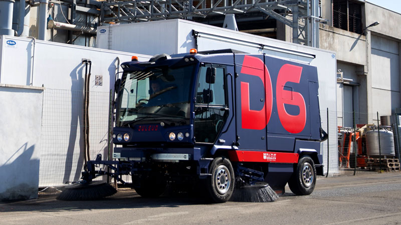The road sweeper D6 is part of the cleaning equipment lineup of Martec in Japan